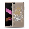 Полупрозрачный дизайнерский пластиковый чехол для LG X Style Новый год