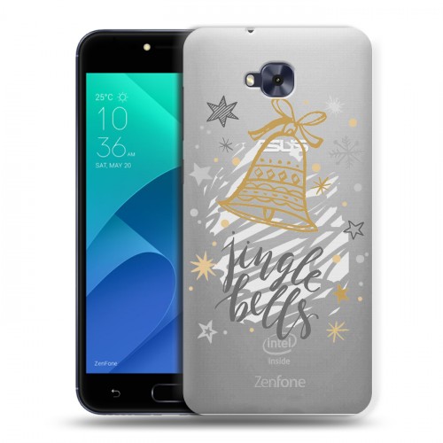 Полупрозрачный дизайнерский пластиковый чехол для ASUS ZenFone 4 Selfie Новый год