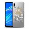 Полупрозрачный дизайнерский пластиковый чехол для Huawei Y6 (2019) Новый год