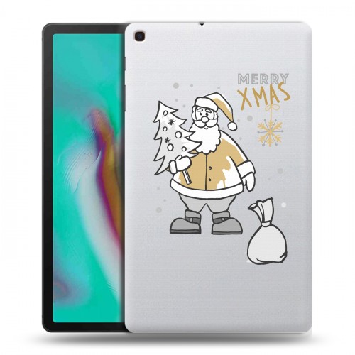 Полупрозрачный дизайнерский силиконовый чехол для Samsung Galaxy Tab A 10.1 (2019) Новый год