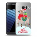 Полупрозрачный дизайнерский пластиковый чехол для Samsung Galaxy Note 7 Новый год