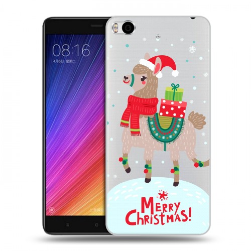 Полупрозрачный дизайнерский пластиковый чехол для Xiaomi Mi5S Новый год