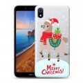 Полупрозрачный дизайнерский пластиковый чехол для Xiaomi RedMi 7A Новый год