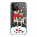 Полупрозрачный дизайнерский пластиковый чехол для Iphone 14 Pro Max Новый год