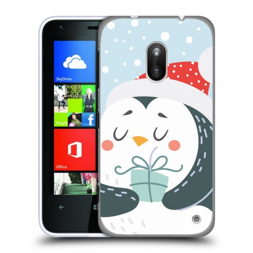 Дизайнерский силиконовый чехол для Nokia Lumia 620  Новогоднее смешенное