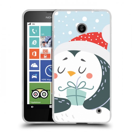 Дизайнерский пластиковый чехол для Nokia Lumia 630/635  Новогоднее смешенное