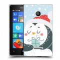 Дизайнерский пластиковый чехол для Microsoft Lumia 435  Новогоднее смешенное