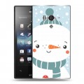 Дизайнерский пластиковый чехол для Sony Xperia acro S  Новогоднее смешенное