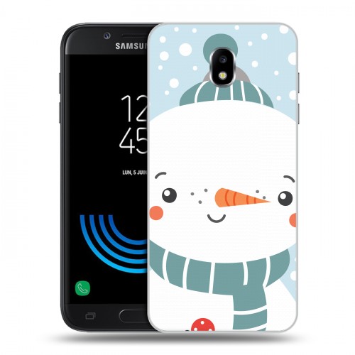 Дизайнерский пластиковый чехол для Samsung Galaxy J5 (2017)  Новогоднее смешенное