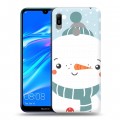 Дизайнерский пластиковый чехол для Huawei Y6 (2019)  Новогоднее смешенное