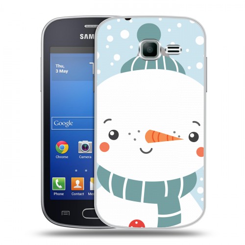 Дизайнерский пластиковый чехол для Samsung Galaxy Trend Lite  Новогоднее смешенное