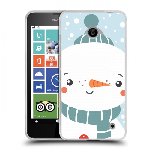 Дизайнерский пластиковый чехол для Nokia Lumia 630/635  Новогоднее смешенное