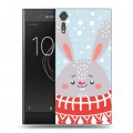 Дизайнерский пластиковый чехол для Sony Xperia XZs  Новогоднее смешенное