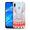 Дизайнерский пластиковый чехол для Huawei Y6 (2019)  Новогоднее смешенное