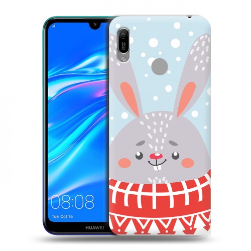 Дизайнерский пластиковый чехол для Huawei Y6 (2019)  Новогоднее смешенное