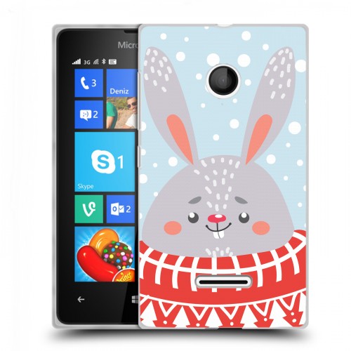 Дизайнерский пластиковый чехол для Microsoft Lumia 435  Новогоднее смешенное