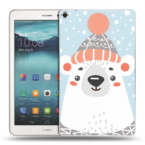 Дизайнерский силиконовый чехол для Huawei MediaPad T1 8.0  Новогоднее смешенное