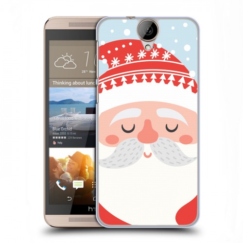 Дизайнерский пластиковый чехол для HTC One E9+  Новогоднее смешенное