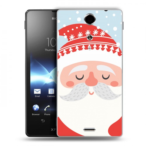 Дизайнерский пластиковый чехол для Sony Xperia TX  Новогоднее смешенное