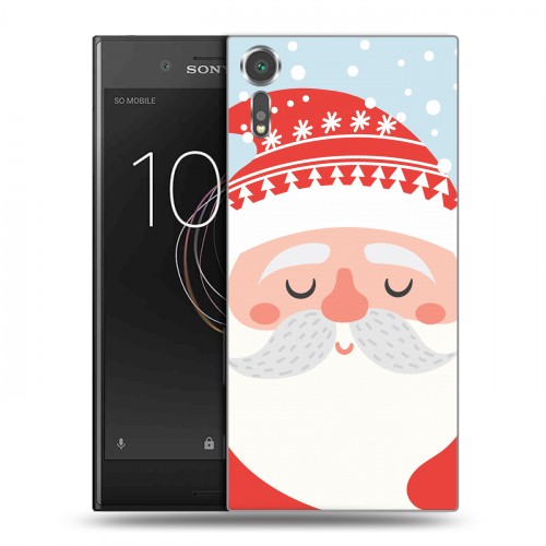 Дизайнерский пластиковый чехол для Sony Xperia XZs  Новогоднее смешенное