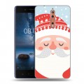 Дизайнерский пластиковый чехол для Nokia 8  Новогоднее смешенное