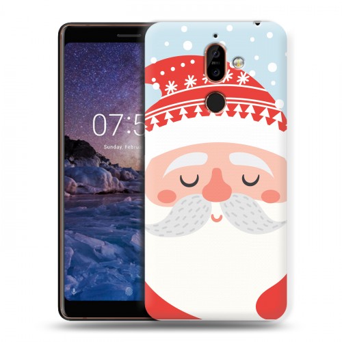 Дизайнерский пластиковый чехол для Nokia 7 Plus  Новогоднее смешенное