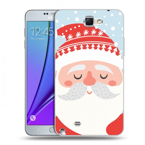 Дизайнерский пластиковый чехол для Samsung Galaxy Note 2  Новогоднее смешенное