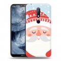 Дизайнерский пластиковый чехол для Nokia 6.1 Plus  Новогоднее смешенное