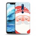 Дизайнерский пластиковый чехол для Nokia 5.1 Plus  Новогоднее смешенное