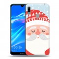 Дизайнерский пластиковый чехол для Huawei Y6 (2019)  Новогоднее смешенное