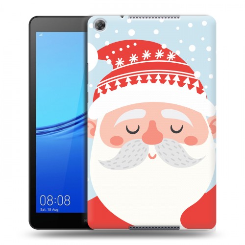Дизайнерский силиконовый чехол для Huawei MediaPad M5 lite 8  Новогоднее смешенное
