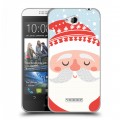 Дизайнерский пластиковый чехол для HTC Desire 616  Новогоднее смешенное