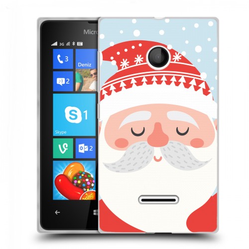 Дизайнерский пластиковый чехол для Microsoft Lumia 435  Новогоднее смешенное