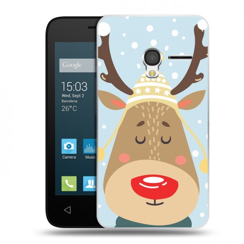 Дизайнерский пластиковый чехол для Alcatel One Touch Pixi 3 (4.0)  Новогоднее смешенное