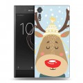 Дизайнерский пластиковый чехол для Sony Xperia XZs  Новогоднее смешенное