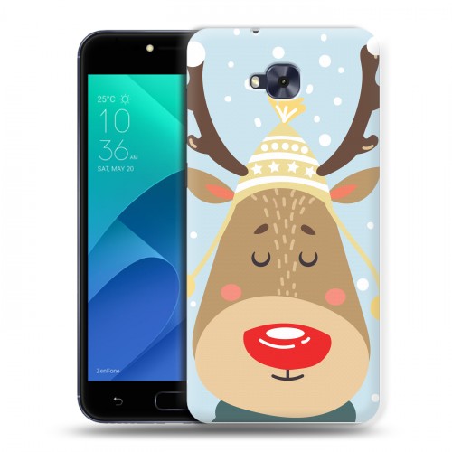 Дизайнерский пластиковый чехол для ASUS ZenFone 4 Selfie  Новогоднее смешенное