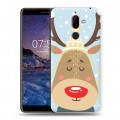 Дизайнерский пластиковый чехол для Nokia 7 Plus  Новогоднее смешенное