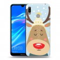 Дизайнерский пластиковый чехол для Huawei Y6 (2019)  Новогоднее смешенное