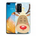 Дизайнерский пластиковый чехол для Huawei P40  Новогоднее смешенное