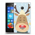 Дизайнерский пластиковый чехол для Microsoft Lumia 435  Новогоднее смешенное