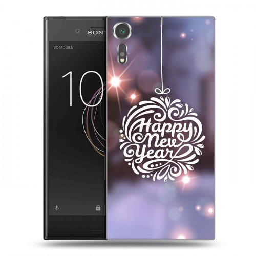 Дизайнерский пластиковый чехол для Sony Xperia XZs новогодний принт