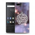 Дизайнерский пластиковый чехол для BlackBerry KEY2 новогодний принт