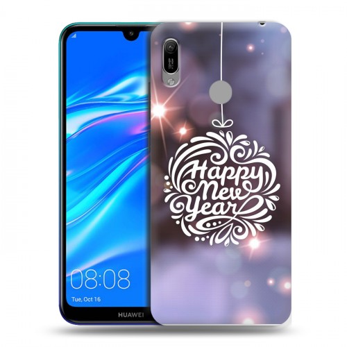 Дизайнерский пластиковый чехол для Huawei Y6 (2019) новогодний принт