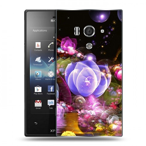 Дизайнерский пластиковый чехол для Sony Xperia acro S Абстракции Фрактал