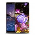 Дизайнерский пластиковый чехол для Nokia 7 Plus Абстракции Фрактал