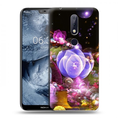 Дизайнерский силиконовый чехол для Nokia 6.1 Plus Абстракции Фрактал