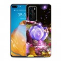 Дизайнерский силиконовый с усиленными углами чехол для Huawei P40 Абстракции Фрактал