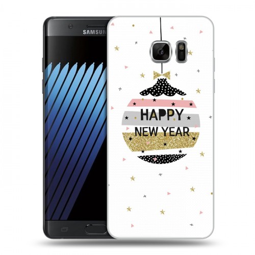 Дизайнерский пластиковый чехол для Samsung Galaxy Note 7 новогодний принт