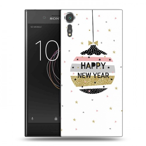 Дизайнерский пластиковый чехол для Sony Xperia XZs новогодний принт