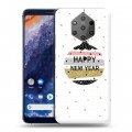 Дизайнерский силиконовый чехол для Nokia 9 PureView новогодний принт